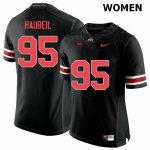 NCAA Ohio State Buckeyes Women's #95 Blake Haubeil Blackout Nike Football College Jersey RJU3245YE